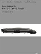 Thule Vector L dakkoffer nieuwe, Ophalen, Zo goed als nieuw