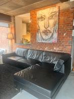Canapé cuir, Ophalen, Hoekbank, Driepersoons, Leer