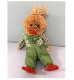 Vintage handgemaakte eend – 40 cm – stro/rafia – unieke pop, Antiek en Kunst, Ophalen of Verzenden