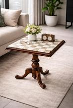 Table d’appoint damier en marbre vert & blanc Vintage, Antiquités & Art, Enlèvement ou Envoi