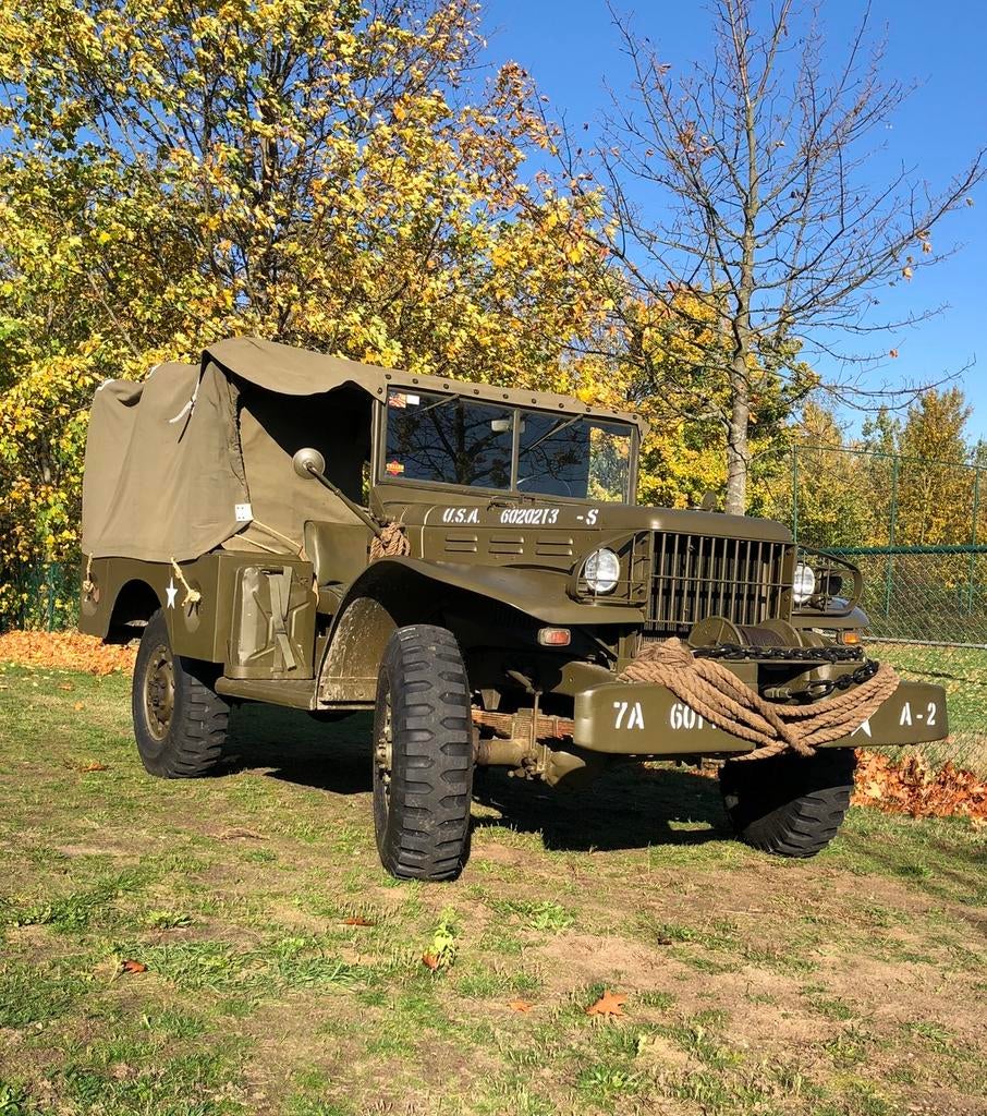 Dodge WC52/55, Auto's, Oldtimers, Particulier, Dodge, Benzine, SUV of Terreinwagen, Handgeschakeld, Groen, Stof, Vierwielaandrijving