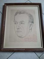 gesigneerde ets door Emile Hougardy, Ophalen of Verzenden