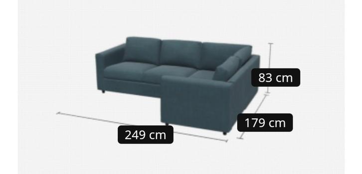 Fauteuil d'angle Ikea bleu foncé, Maison & Meubles, Canapés | Salons, Utilisé, Banc d'angle, Trois personnes, Bois, Tissus, Enlèvement