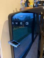 Smeg zwarte koelkast - retro, Elektronische apparatuur, Koelkasten en IJskasten, Ophalen, 200 liter of meer, 60 cm of meer, Zo goed als nieuw