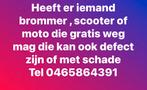 Gratis ophalen van brommers scooters en moto s, Ophalen of Verzenden