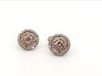 Gouden oorbellen in 14K goud met roze diamant, Ophalen, Nieuw, Met edelsteen, Knopjes of Stekers