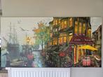 Schilderij/ Oude Haven en Cafe Straat, Antiek en Kunst, Ophalen