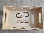 Dienbordje met de hand gebrand "beterschap", Ophalen of Verzenden, Nieuw