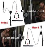 Kabelsysteem met Triceps Touw - Katrol voor Krachttraining, Ophalen of Verzenden, Nieuw, Rug, Battle rope