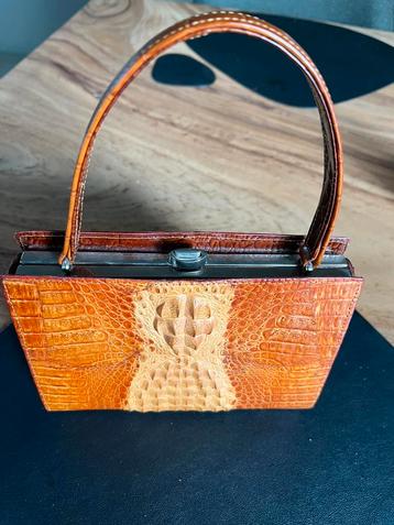 Vintage Handtas krokodillenleer , perfecte staat, Enlèvement ou Envoi, Neuf, Sac à main