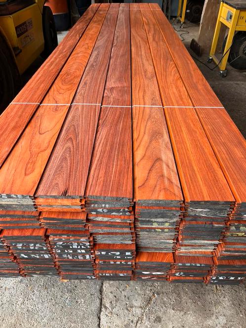 Padouk planchetten, Doe-het-zelf en Bouw, Hout en Planken, Nieuw, Plank, Overige houtsoorten, Minder dan 25 mm, Ophalen of Verzenden