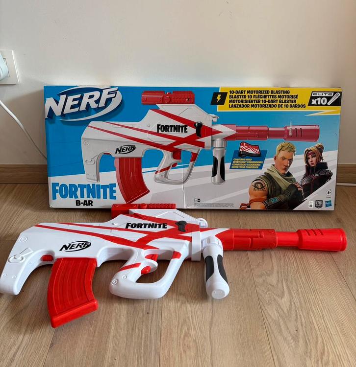 NERF geweer Fortnite B-AR, Kinderen en Baby's, Speelgoed | Buiten | Actiespeelgoed, Zo goed als nieuw, Ophalen