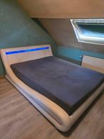 Lit Cuir Led 160x200, Huis en Inrichting, Ophalen of Verzenden, Wit
