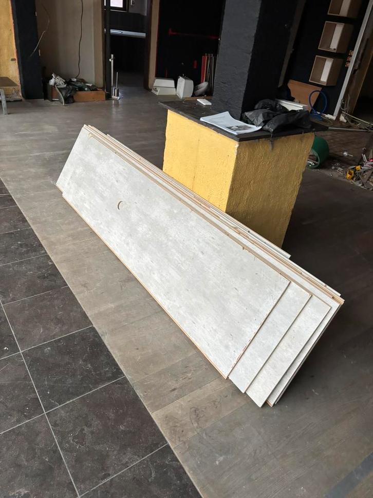 Houten wand/plafond panelen tand en groef +-40m2, Doe-het-zelf en Bouw, Hout en Planken, Gebruikt, Plank, 200 tot 250 cm, 25 tot 50 mm