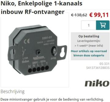 Draadloze schakelaar/ontvangers beschikbaar voor biedingen