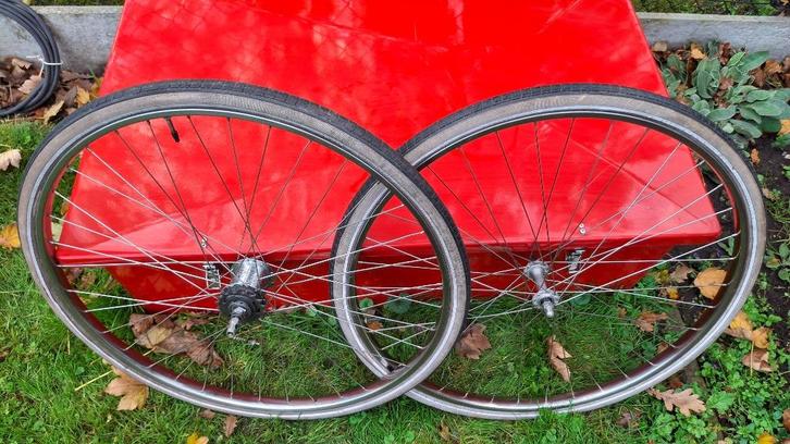 28” INOX retro wielset Sturmey Archer 3 speed PERFECTE STAAT, Fietsen en Brommers, Fietsonderdelen, Gebruikt, Wiel, Ophalen