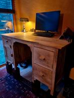 Prachtige teakhouten bureau, Huis en Inrichting, Bureaus, Ophalen, Zo goed als nieuw