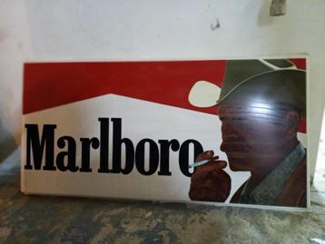  Plexiglass d'enseigne Marlboro années 80 100 cm x 50 cm Ple