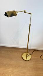 Verstelbare messing vloerlamp, Ophalen, Gebruikt, Metaal, 100 tot 150 cm