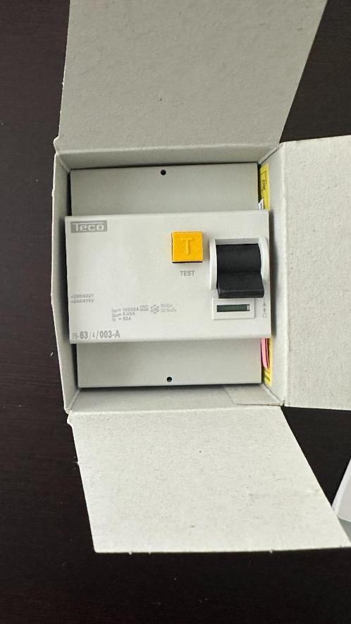 TECO 4p 30mA differentieelbeveiliging 40 en 63A, Doe-het-zelf en Bouw, Elektriciteit en Kabels, Ophalen