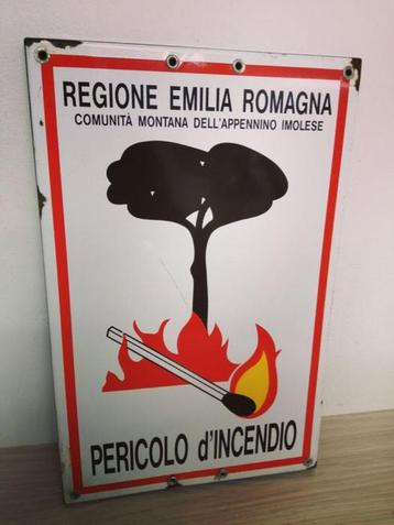 Emaille bord Emilia Romagna Region - Brandweer - jaren 80