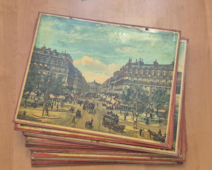 Set van 19 educatieve panelen uit het begin van de 20e eeuw, Antiek en Kunst, Antiek | Meubels | Kasten, Ophalen