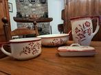 Prachtige antiek waskom met toebehoren Boch, Ophalen of Verzenden