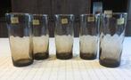 5 vintage swirl rookglazen Arcoroc FINA jaren '70, Verzamelen, Ophalen of Verzenden, Zo goed als nieuw, Frisdrankglas