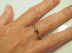 Platina ring met natuurlijke diamant 0,20 karaat SI/G, Handtassen en Accessoires, Ringen, Overige materialen, Gebruikt, Wit, Ophalen of Verzenden