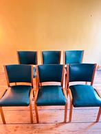 Zeldzame set van 6 Franse Bow-Wood stoelen, Villeneuve St. G, Huis en Inrichting, Stoelen, Ophalen, Gebruikt, Hout, Vijf, Zes of meer stoelen