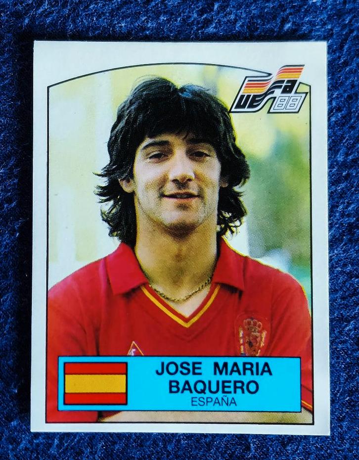 Panini sticker voetbal  ' Euro 1988 - JM Baquero '  #151, Hobby en Vrije tijd, Stickers en Plaatjes, Nieuw, Sticker, Ophalen of Verzenden