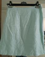 jupe en lin turquoise clair vert d eau tirette 36, Kleding | Dames, Rokken, Overige kleuren, Ophalen of Verzenden, Knielengte