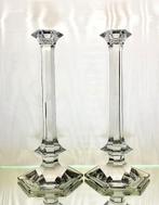Val Saint Lambert paar kristallen kandelaars Elysee, Antiek en Kunst, Ophalen of Verzenden
