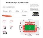2 places standard Charleroi tribune 2 OH, Tickets en Kaartjes, Twee personen