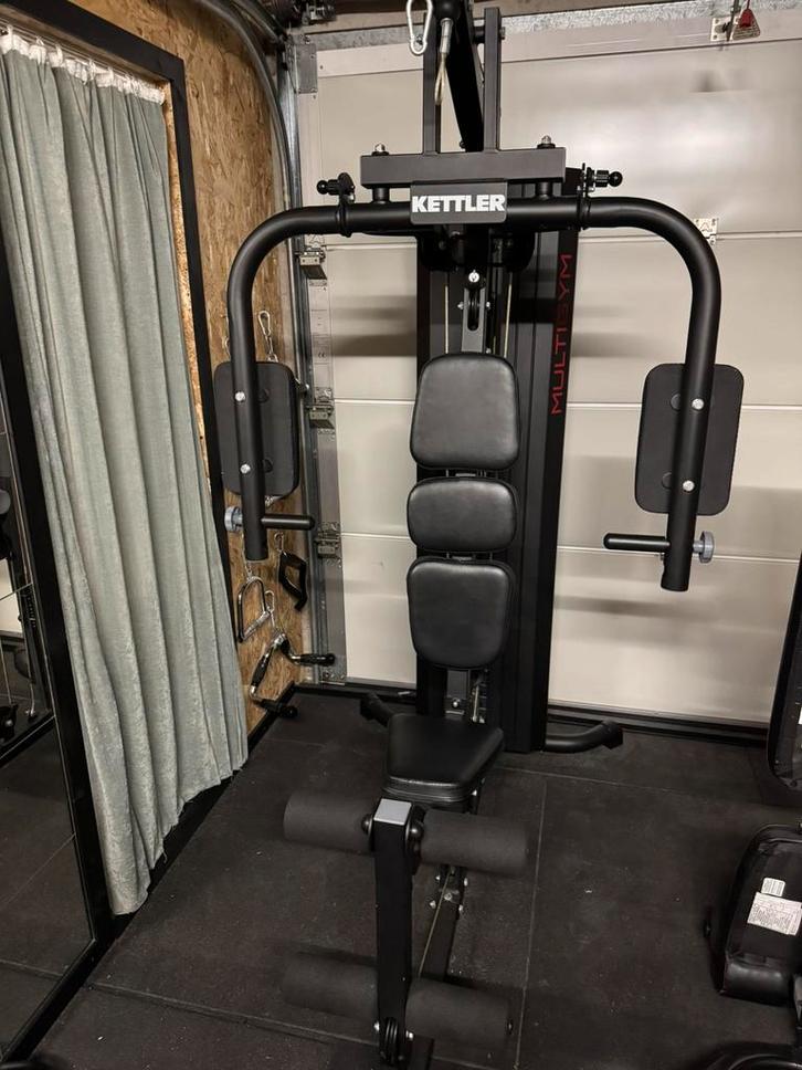 Kettler Multigym + 80kg gewichten, Sport en Fitness, Fitnessapparatuur, Zo goed als nieuw, Krachtstation, Armen, Benen, Borst