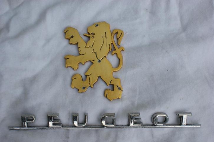 peugeot emblemen - leeuw, Autos : Pièces & Accessoires, Carrosserie & Tôlerie, Haillon arrière, Peugeot, Utilisé, Enlèvement ou Envoi