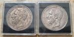 2x 5 Francs 1887 + 1894 Belgisch Congo / Zeer zeldzaam !!!, Postzegels en Munten, Munten | België, Zilver, Ophalen of Verzenden