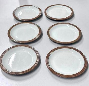 6X antiek servies Schotel schotels Denby zandsteen 16cm beschikbaar voor biedingen