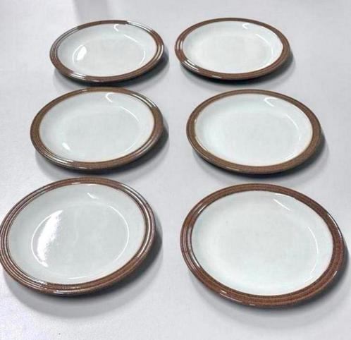 6X antiek servies Schotel schotels Denby zandsteen 16cm, Antiek en Kunst, Antiek | Servies los, Ophalen of Verzenden