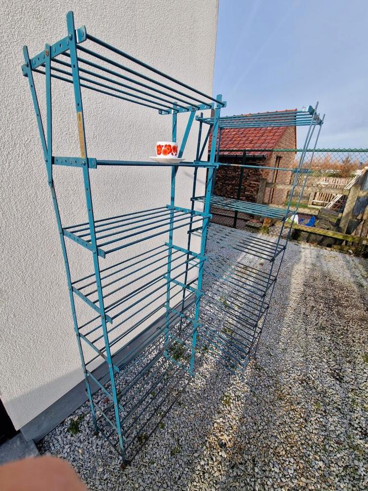 Industriële metalen stellingkast Rigidex , boekenrek wijnrek, Antiek en Kunst, Antiek | Woonaccessoires, Ophalen of Verzenden