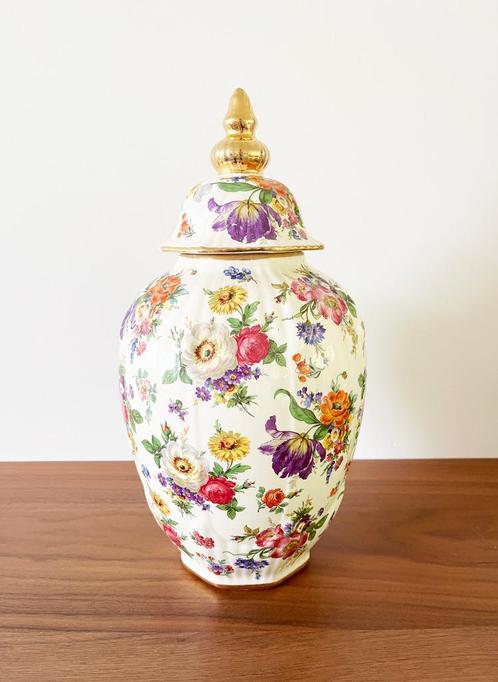 Keralux Boch Frères grote vaas Fleurs de Saxe, Antiek en Kunst, Antiek | Vazen, Ophalen of Verzenden