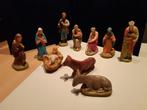 Oude plaasteren kerststal beeldjes., Diversen, Kerst, Ophalen of Verzenden, Gebruikt