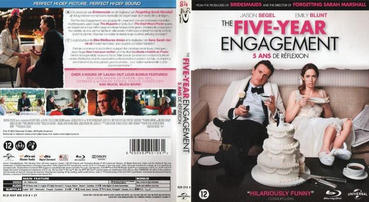 the five-year engagement (blu-ray) nieuw, Cd's en Dvd's, Blu-ray, Zo goed als nieuw, Overige genres, Ophalen of Verzenden