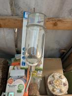 Glazen drinkfles 1 liter, Ophalen of Verzenden, Zo goed als nieuw