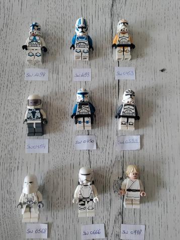 Différentes figurines Lego Star Wars 