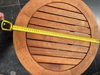 Rond houten tafeltje diam 50cm, Huis en Inrichting, Tafels | Bijzettafels, Rond, Zo goed als nieuw, Hout, Ophalen