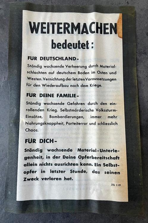 Geallieerd pamflet voor de Duitsers nr. 2, Verzamelen, Militaria | Tweede Wereldoorlog, Ophalen of Verzenden