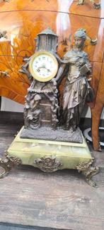 Antieke grote zamak met onix klok, Ophalen