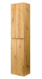 Scandinavische eik zwevende kolomkast, Huis en Inrichting, Badkamer | Badkamermeubels, Ophalen, (Half)hoge kast, Minder dan 50 cm
