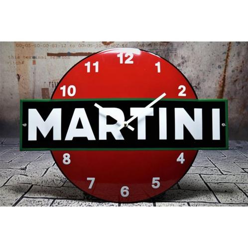 Martini emaillen reclame decoratie klok en andere klokken, Verzamelen, Merken en Reclamevoorwerpen, Nieuw, Gebruiksvoorwerp, Ophalen of Verzenden
